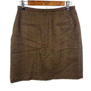 Breeches Tweed Skirt Womens Sz 8 Mini Vintage Brown Academia Preppy Alpaca Wool